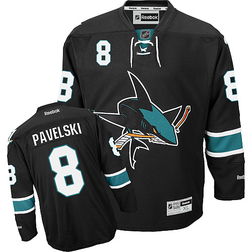 Best Quality San Jose Sharks 8 Joe Pavelski Black NHL Hockey Jersey